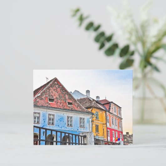 Sibiu Gebäude Postkarte (Stehend Vorderseite)