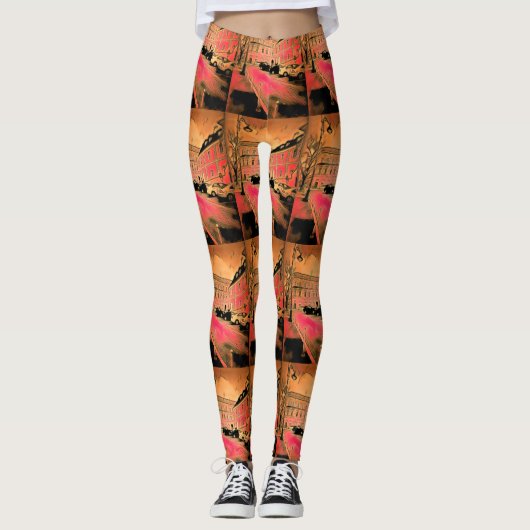 Sibiu-Malerei Leggings (Vorderseite)
