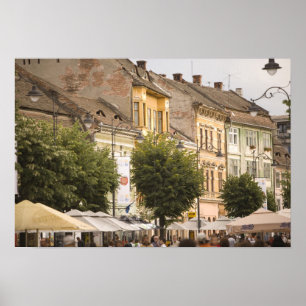 Sibiu. Neue Stadt. RF) Poster