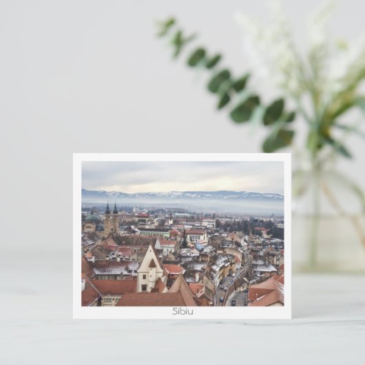 Sibiu Panorama Postkarte (Stehend Vorderseite)