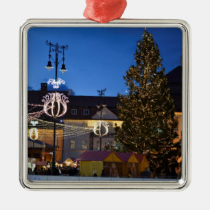 Sibiu-Weihnachtsbaum Silbernes Ornament
