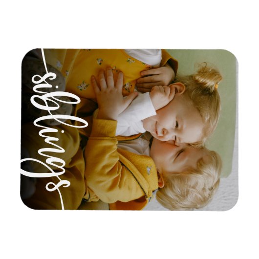 Siblings Brother Sister Foto Magnet (Horizontal)
