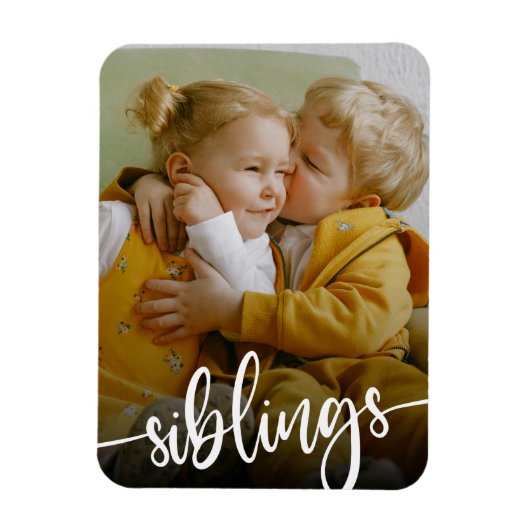 Siblings Brother Sister Foto Magnet (Vertikal)