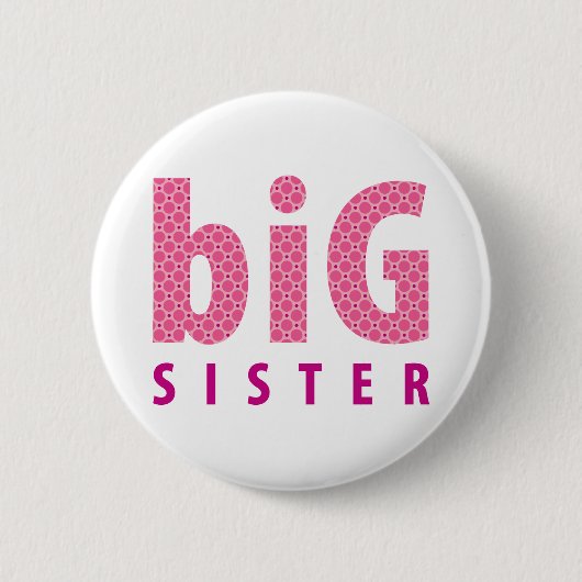SIBLINGS COLLECTION - große Schwester {pink} Button (Vorderseite)