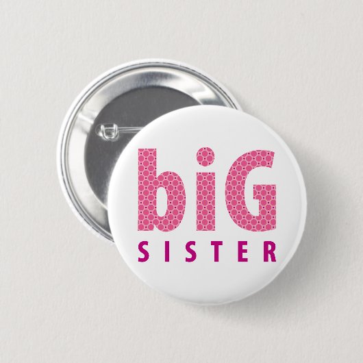 SIBLINGS COLLECTION - große Schwester {pink} Button (Vorne & Hinten)