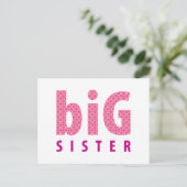 SIBLINGS COLLECTION - große Schwester {pink} Postkarte (Stehend Vorderseite)