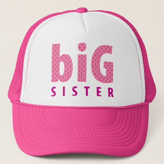 SIBLINGS COLLECTION - große Schwester {pink} Truckerkappe (Vorderseite)