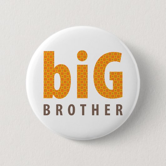 SIBLINGS COLLECTION - großer Bruder {orange} Button (Vorderseite)