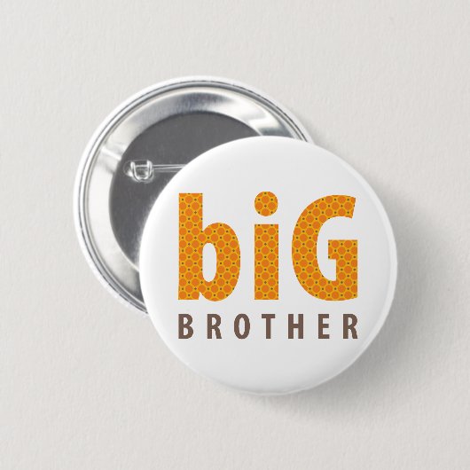 SIBLINGS COLLECTION - großer Bruder {orange} Button (Vorne & Hinten)