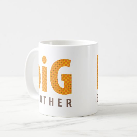 SIBLINGS COLLECTION - großer Bruder {orange} Kaffeetasse (Vorderseite Links)