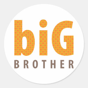 SIBLINGS COLLECTION - großer Bruder {orange} Runder Aufkleber
