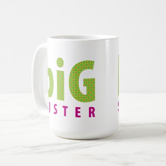 SIBLINGS COLLECTION - Großschwester {Limon} Kaffeetasse (Vorderseite Links)
