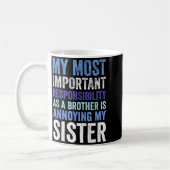 Siblings Rivalry Annoying My Sister Funny Brother Kaffeetasse (Links)