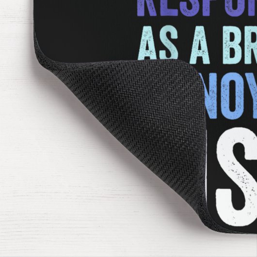 Siblings Rivalry Annoying My Sister Funny Brother Mousepad (Ecke)