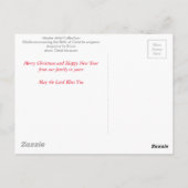 Sibylle verkündet die Geburt des christlichen Kind Postkarte (Rückseite)