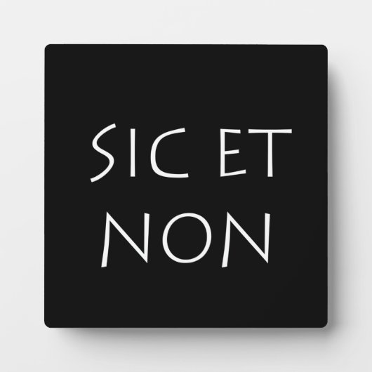 sic et non fotoplatte (Vorderseite)