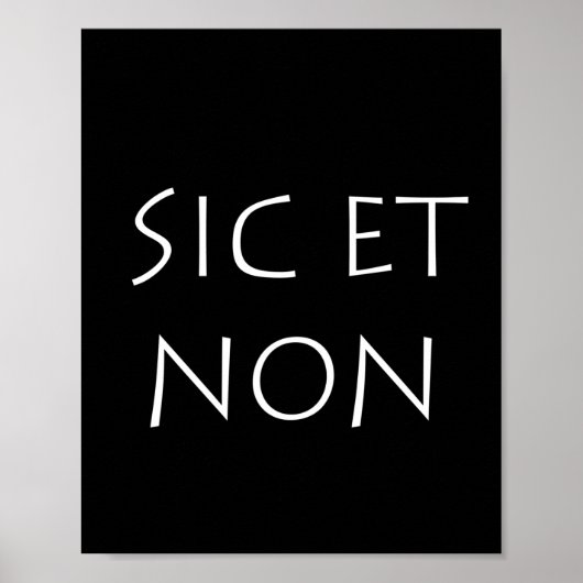 sic et non poster (Vorne)