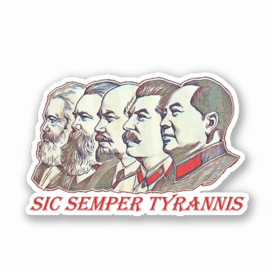 Sic Semper Tyrannis Aufkleber (Vorderseite)