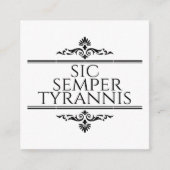 Sic Semper Tyrannis Begleitkarte (Vorderseite)