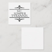 Sic Semper Tyrannis Begleitkarte (Vorne/Hinten)