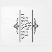 Sic Semper Tyrannis Fleecedecke (Vorderseite (Horizontal))