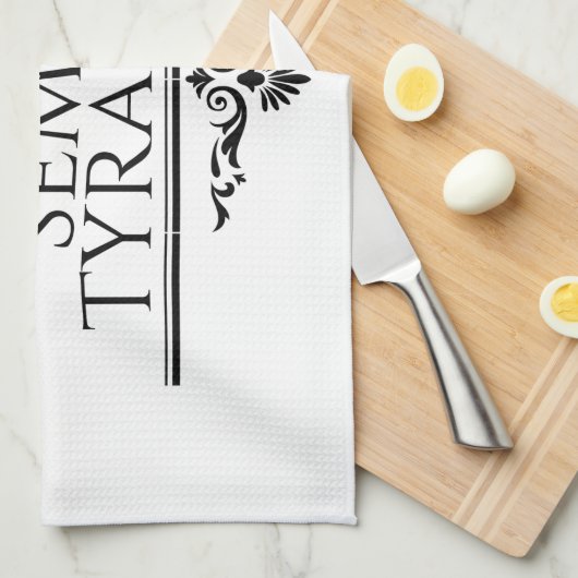 Sic Semper Tyrannis Geschirrtuch (Viertel Falte)