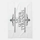 Sic Semper Tyrannis Geschirrtuch (Vertikal)