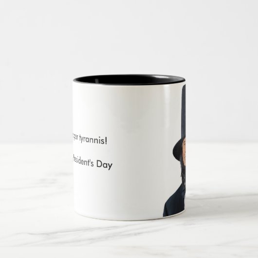 Sic semper tyrannis! Glückliches Presiden… Zweifarbige Tasse (Mittel)