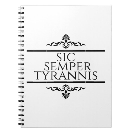 Sic Semper Tyrannis Notizblock (Vorderseite)