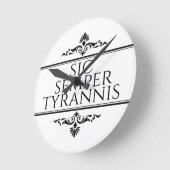 Sic Semper Tyrannis Runde Wanduhr (Winkel)