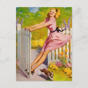 Sich 1945 in den Sommer schwingen Postkarte