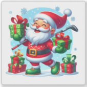 Sich am Golfspielen und Geschenke liefern! Aufkleber (Vorderseite)