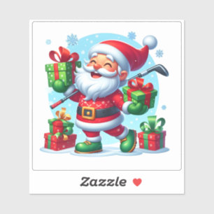 Sich am Golfspielen und Geschenke liefern! Aufkleber