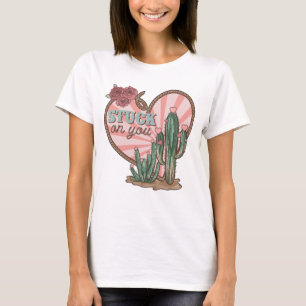 Sich an einem lustigen Kaktus festkleben T-Shirt