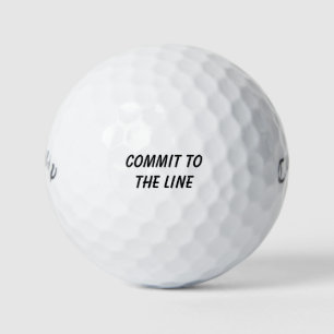 'Sich auf die Linie festlegen' Geistiges Motivatio Golfball