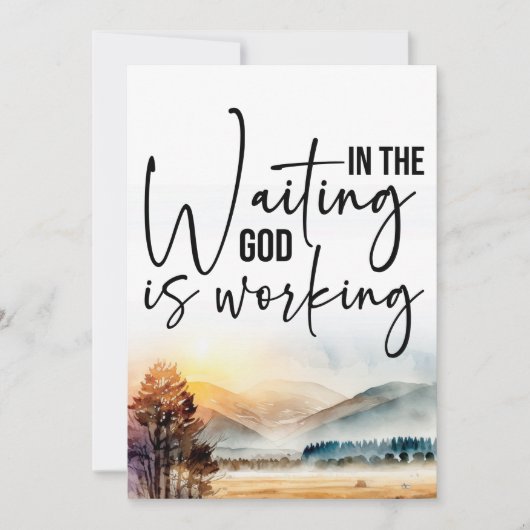 Sich auf Gottes Plan verlassen Einladung (Vorderseite)