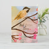Sich bald besser auf die Kirschbaumkarte fühlen Karte (Stehend Vorderseite)