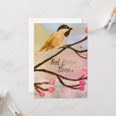 Sich bald besser auf die Kirschbaumkarte fühlen Karte (Vorderseite/Rückseite Beispiel)