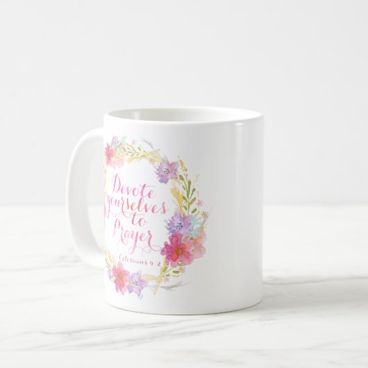 Sich dem Gebet widmen Kaffeetasse (Vorderseite Links)