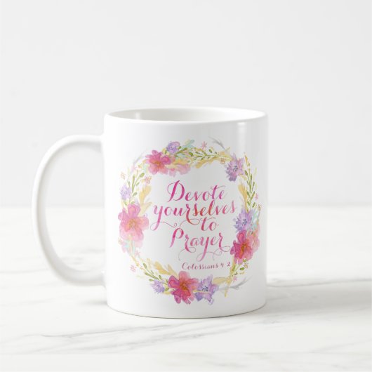 Sich dem Gebet widmen Kaffeetasse (Links)