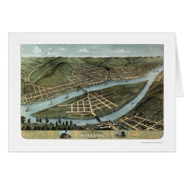 Sich drehen, WV panoramische Karte - 1870 (Vorderseite (Horizontal))