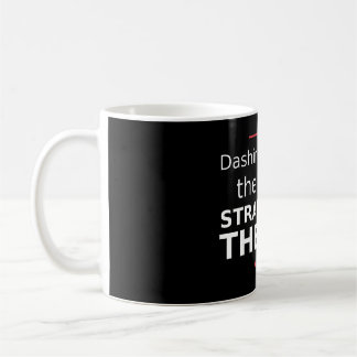Sich durch den Schnee hetzend, geradewegs zur Schw Kaffeetasse