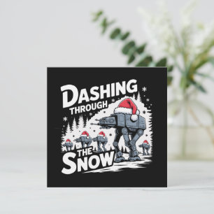 Sich durch den Schnee stürmen Weihnachten Familie 