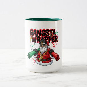 Sich durch den Teig stürzen Weihnachten Zweifarbige Tasse