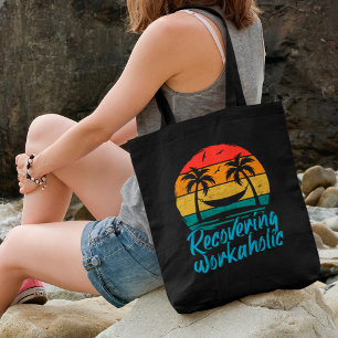 Sich erholender Workaholic Lustige Ferien-Traget Tasche