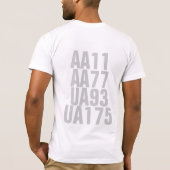 Sich erinnern an 9/11 - Doppeltes versah mit T-Shirt (Rückseite)