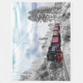 Sich fortbewegende Zug-Fleece-Decke Fleecedecke (Vorderseite)