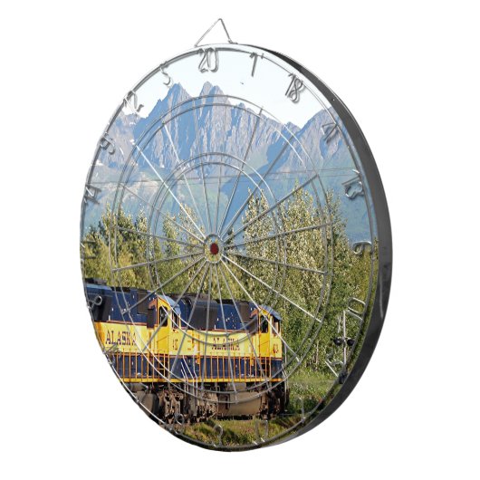 Sich fortbewegender Motor u. Berge Dartscheibe (Vorderseite rechts)