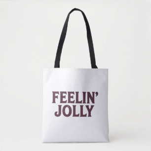 Sich fröhlich lustig Weihnachtsstimmung fühlen Tasche