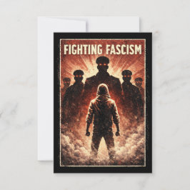 Sich gegen die Dunkelheit stellen Dankeskarte